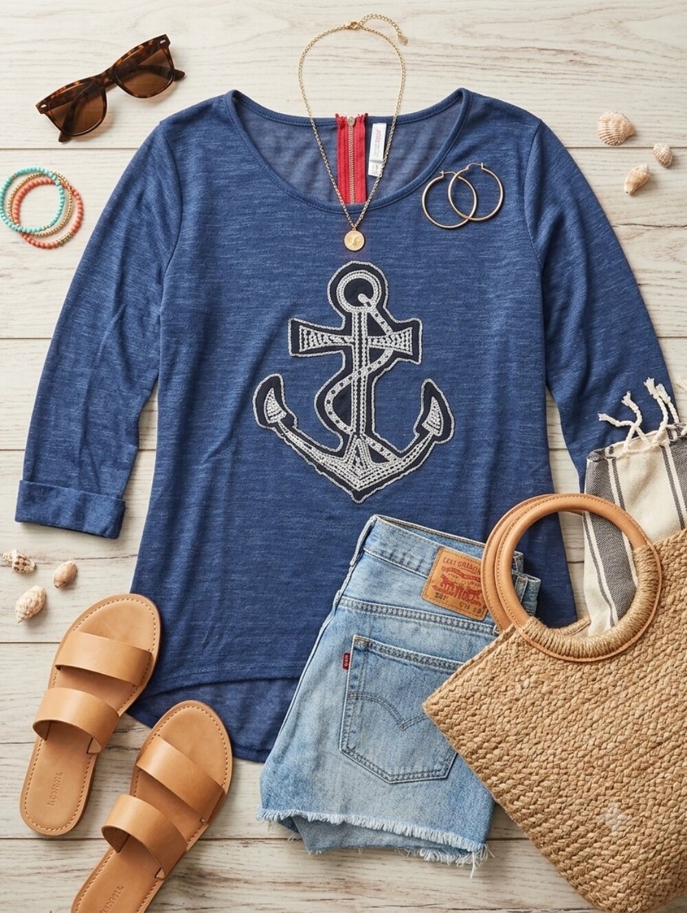 Xhilaration Nautical Anchor Top